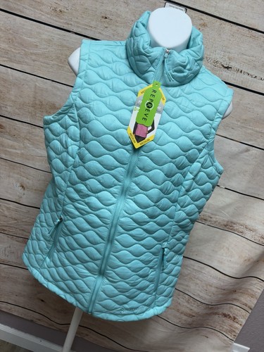 Free Country Womens Vest Size Medium Full Zip Aqua Blue Hiking Puffer New Casual - Picture 9 of 13