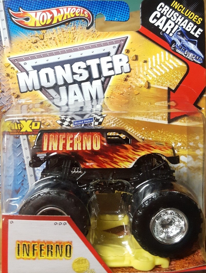 Hot Wheels Monster Jam Trucks Inferno 1:64 1st Edition 2013 With