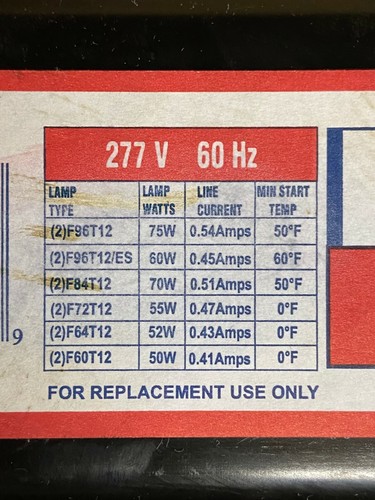 NEW ADVANCE BALLAST V2E75STP BALLAST V-2E75-S-2-TP (2) F96T12 SLIMLINE - Picture 5 of 5