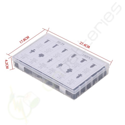 192x Auto Car Push Retainer Pin Rivet Trim Clip Panel Moulding Assortment W/Box - Picture 5 of 11