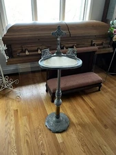 Vtg Stand Podium Cemetery Gothic church Horror Holland Funeral Home Oddity