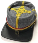 CIVIL WAR CONFEDERATE CSA MAJOR COLONEL ARTILLERY OFFICER KEPI FORAGE CAP-LARGE