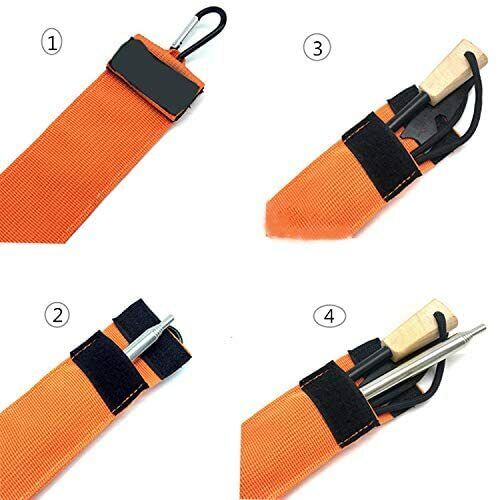 Fire Starter 3/8″ Thick Ferro Rod w/Striker/Telescopic Blow Pipe/Storage Bag - Picture 2 of 6