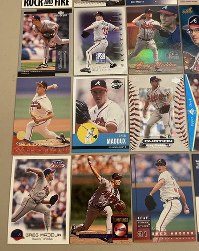 HOF Greg Maddux Atlanta Braves Baseball Cards ⚾️ 25 card lot ⚾️ 1994-2001 - Imagen 4 de 12