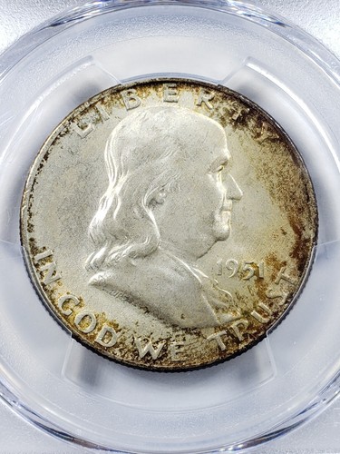 1951 D PCGS MS66FBL Full Bell Lines Franklin Half Dollar - Picture 3 of 5