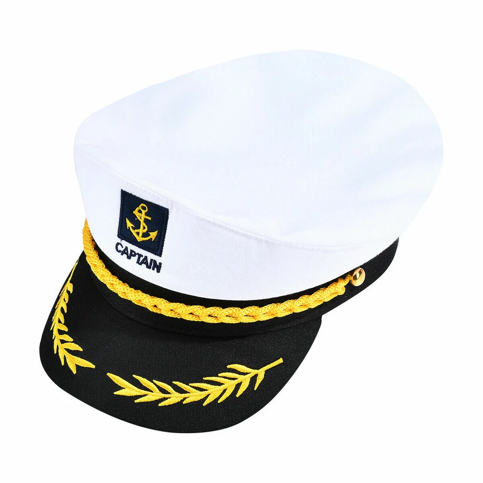Adult Kids Sailor Ship Boat Captain Hat Navy Marins Admiral Cap Cosplay for Men - Image 4 of 4