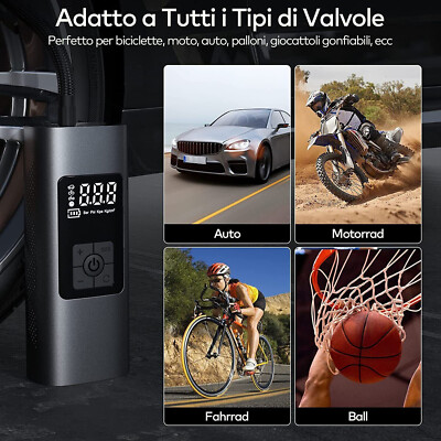 Compressore D'Aria Portatile Per Auto E Bici - Con Display LCD, Torcia E Power Bank - Foto 4