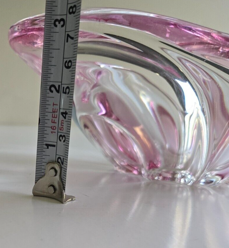Atemberaubende rosa und klare Glasschale im Murano Stil - Bild 10 von 10