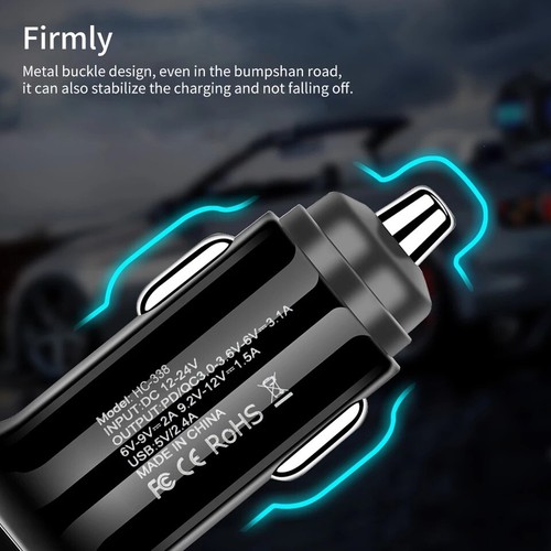 30W Type-C Car Charger For iPhone 12 11 Pro Max USB Charger Dual USB PD Adapter - Picture 10 of 32