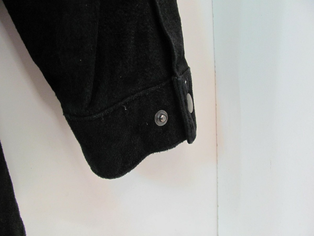 LOUNGE LIZARD LEATHER JACKET XL SUEDE BLACK ZIPPER | eBay