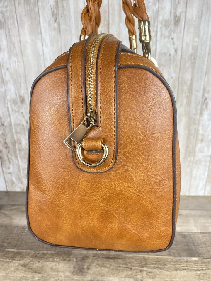 Bolso Bandera Americana Cuero Vegano Coñac Colección Ruby para Mujer Nuevo con Etiquetas Foto 3 de 4