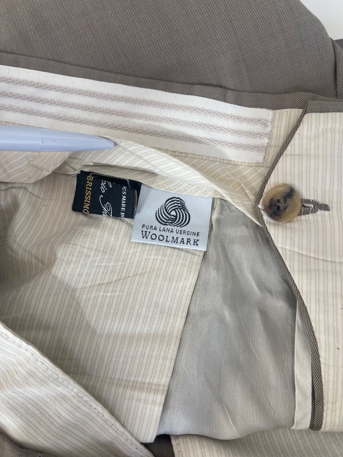 Pal Zileri Woven Pleated Cuffed 100percent Wool Mens Dress Pants. 32/30 image 9