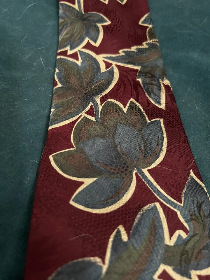 Corbata de seda floral Aquascutum of London Foto 2 de 4