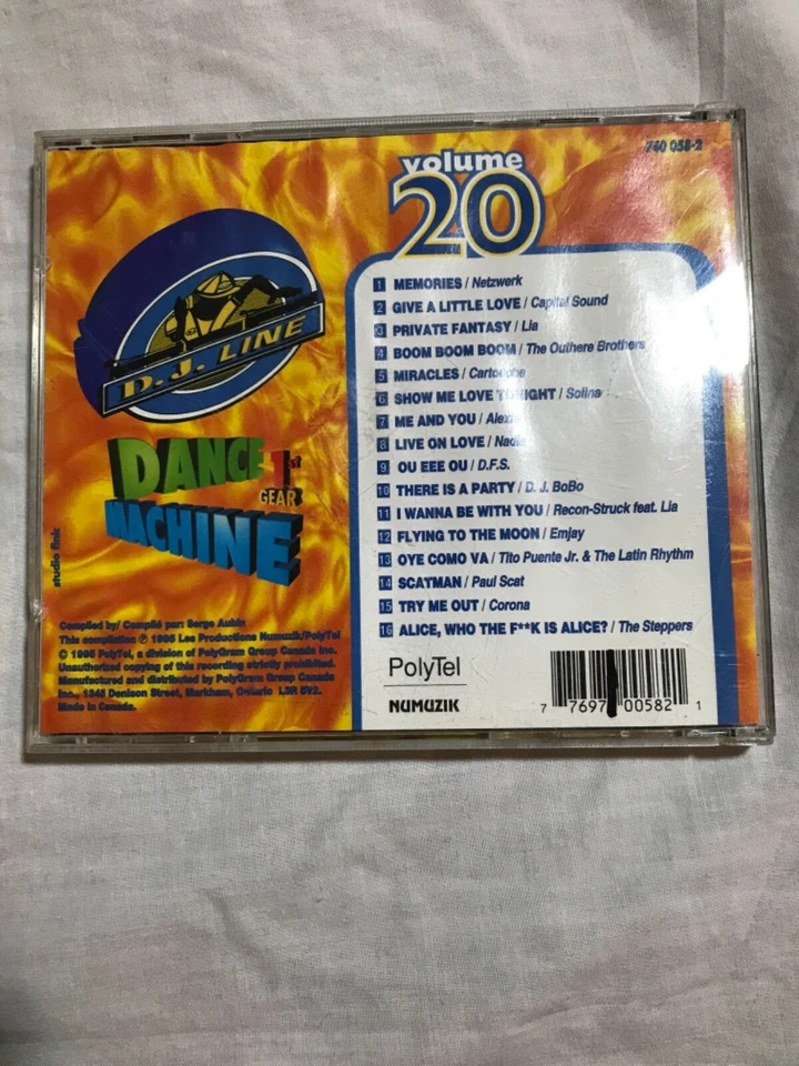 D. J. Line, Vol. 20: Dance Machine 1st Gear CD RARE Foto 3 de 4