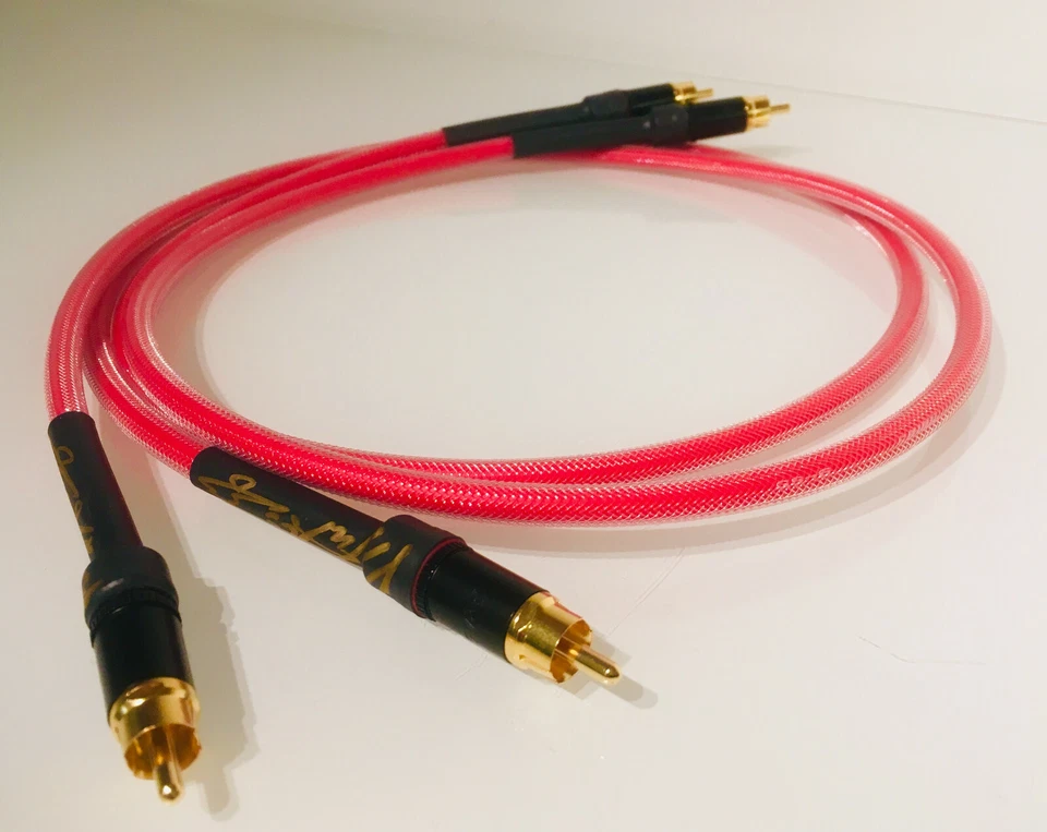 Audiophile Pine Tree Audio Red Prism RCA Interconnects Canare CUSTOM LENGTHS - Image 2 of 4