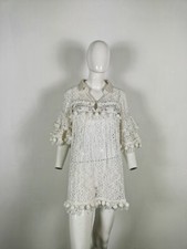 ANTICA SARTORIA CAMICIA MAXI MAGLIA COPRI COSTUME  TAGLIA S COLORE BIANCO 