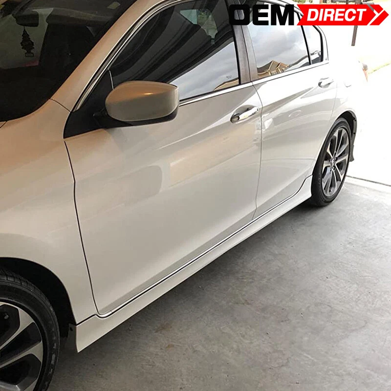 For 13-17 Honda Accord Sedan MD Style Side Skirts Unpainted Black PP Foto 2 de 4