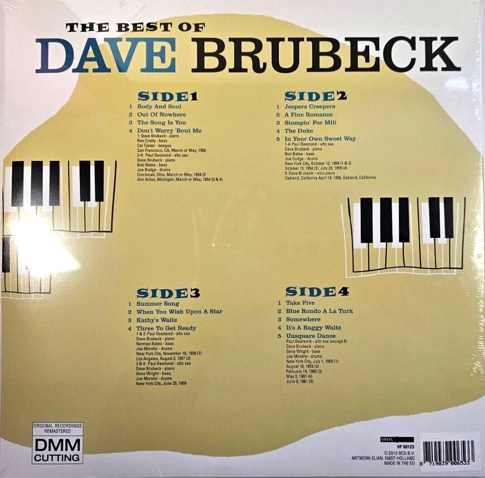 Dave Brubeck The Best Of 2 x LP Album vinyl record limited turquoise compilation Foto 2 de 4