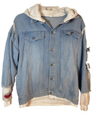 Attack On Titan Wings Of Freedom Jean Jacket Hoodie Youth XL AOT