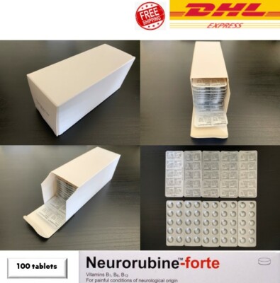 NEURORUBINE Forte With Vitamin B1, B6, B12 For Nerves 100's FREE SHIPPING