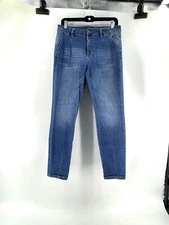 D. Jeans Recycled Pleated Stretch Size 6 Women's Denim Medium Wash 
