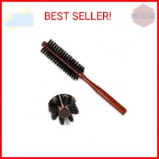 Small Round Hair Brush for Thin or Short Hair, Natural Boar Bristle Hair Brush w