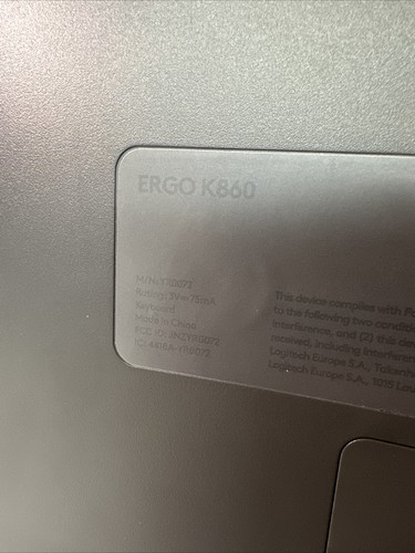 Logitech ERGO Logi K860 Ergonomic Wireless Keyboard - Black - Dongle Included - 第 6/7 張圖片