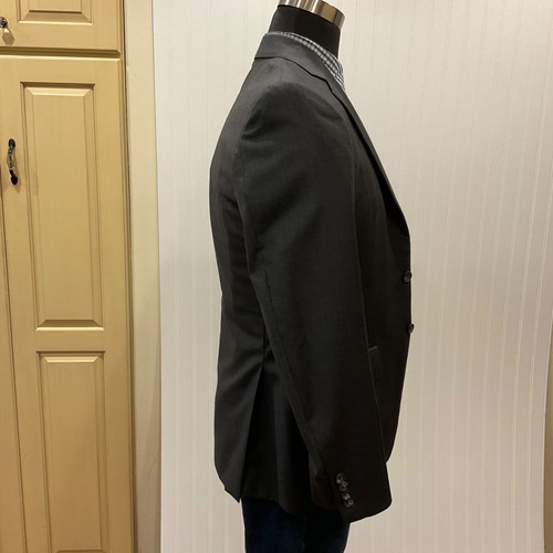 42S New Loro Piana Italy Wool Glen Check Gray Black Suit Jacket Sport Coat Blaze - Picture 3 of 12