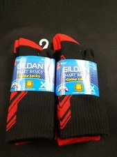 Gildan 4 pair Smart Basics Boys GAME SOCKS Arch Support, Cushioned Comfort 3-9