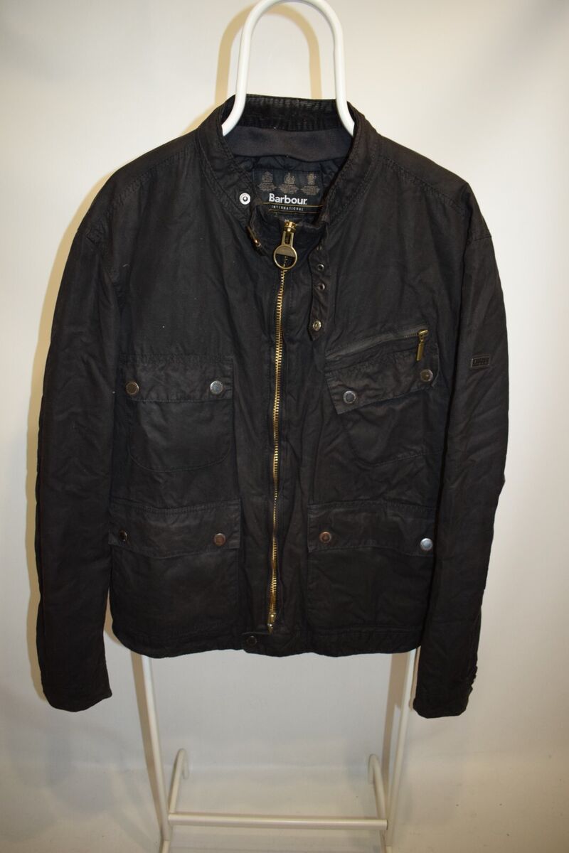Barbour International 1936 V FOUR Black Waxed Motorcycle Barbour International 1936 V FOUR Black Waxed Motorcycle