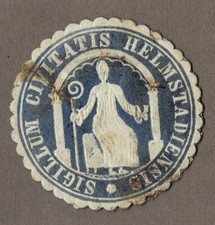 Siegelmarke Helmstedt: SIGILLUM CIVITATIS HELMSTADIENSIS