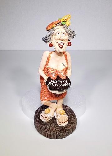 Russ Berrie Doug Harris #13189 Old Lady Happy Birthday Resin Figurine 7.5" EUC - Picture 9 of 10