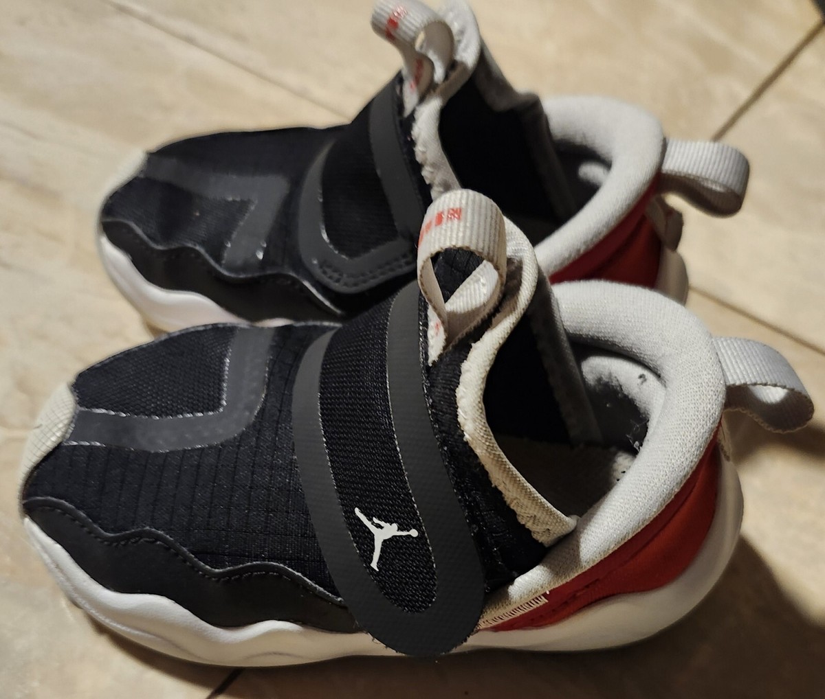 JORDAN 23/7 Black/University Red-White Size 6c Little Kid Shoes | eBay