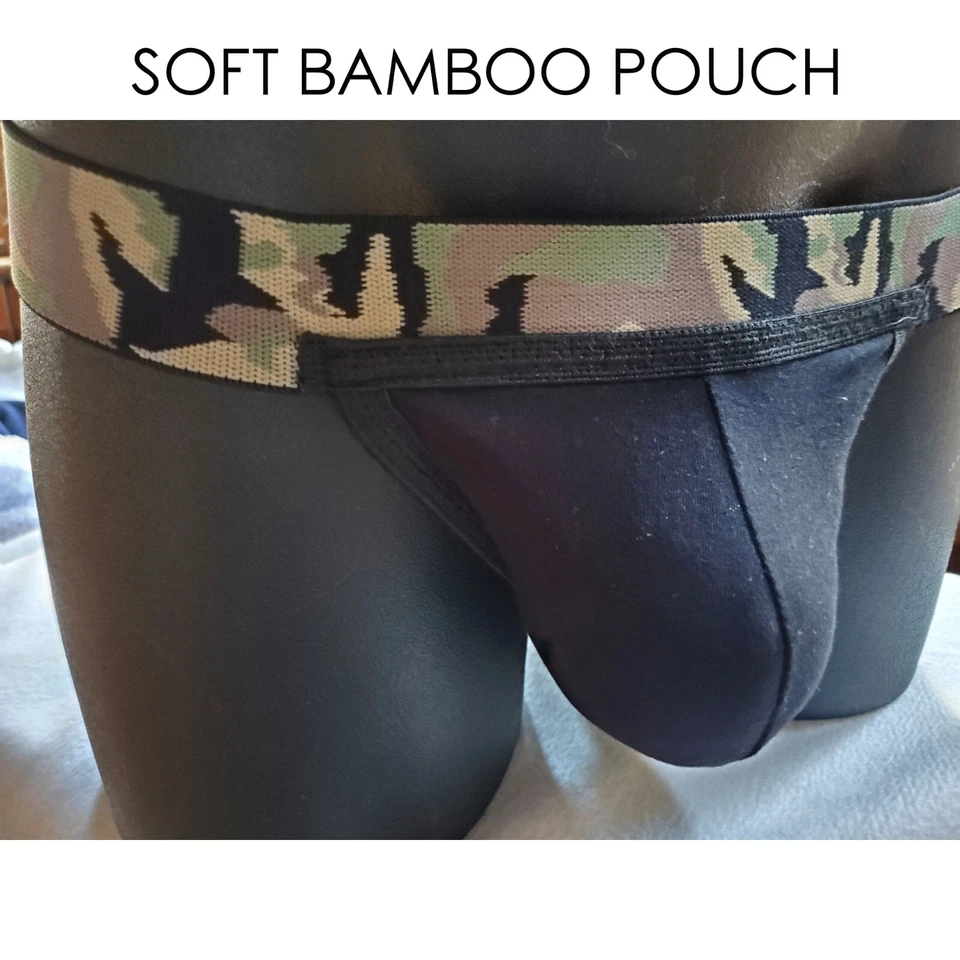 Jock with Organic Black Bamboo Super Soft Pouch with 1 1/2" Camouflage Waistband - Image 3 of 4