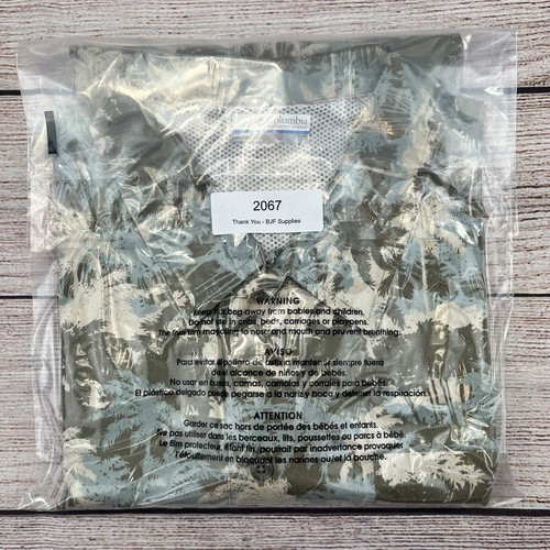 Columbia PFG Fishing Shirt Men’s L Large Palm Tree All Over Print S/S Button Up - Picture 12 of 12