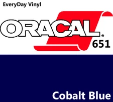 12"x24" - 3 sheets- Cobalt Blue - Oracal 651-shiny Adhesive Vinyl-Craft Cutters