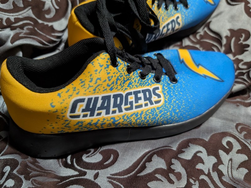 Los Angeles Chargers NFL Shoes Polyester Low Top Sneakers Men's Women's Size 6