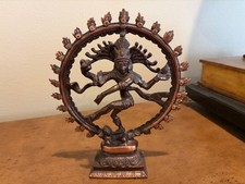 Shiva Nataraja Statue 9" Large Dancing Icon Hindu God Bronze Deity