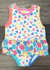 VTG 90s Gymboree Rainbow Tag Romper Jumper Infant Months  100% Cotton 💕 Hearts