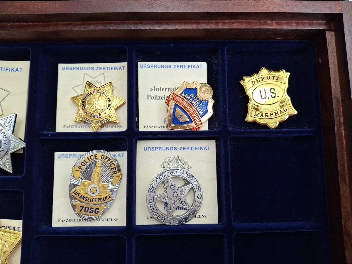 15x USA Polizeiabzeichen Western Sheriff Police Badge Sammlung Göde