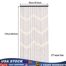 Türvorhang Holz Insektenschutz Holzperlenvorhang Vorhang Deko Raumteiler 27 Line