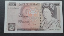 GREAT BRITAIN, BANK of England 10 pounds 1975 - 1992, P-379e, Gill,  aUNC