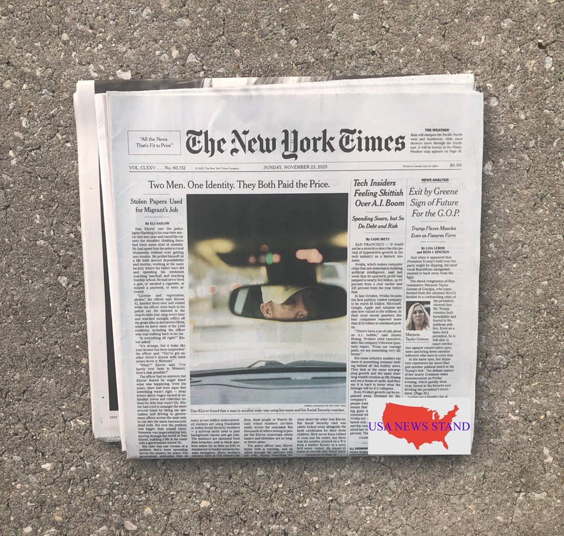 NEW YORK TIMES - SUNDAY NOVEMBER 23, 2025 (NEW YORK TIMES HOLIDAY PUZZLE MANIA!)