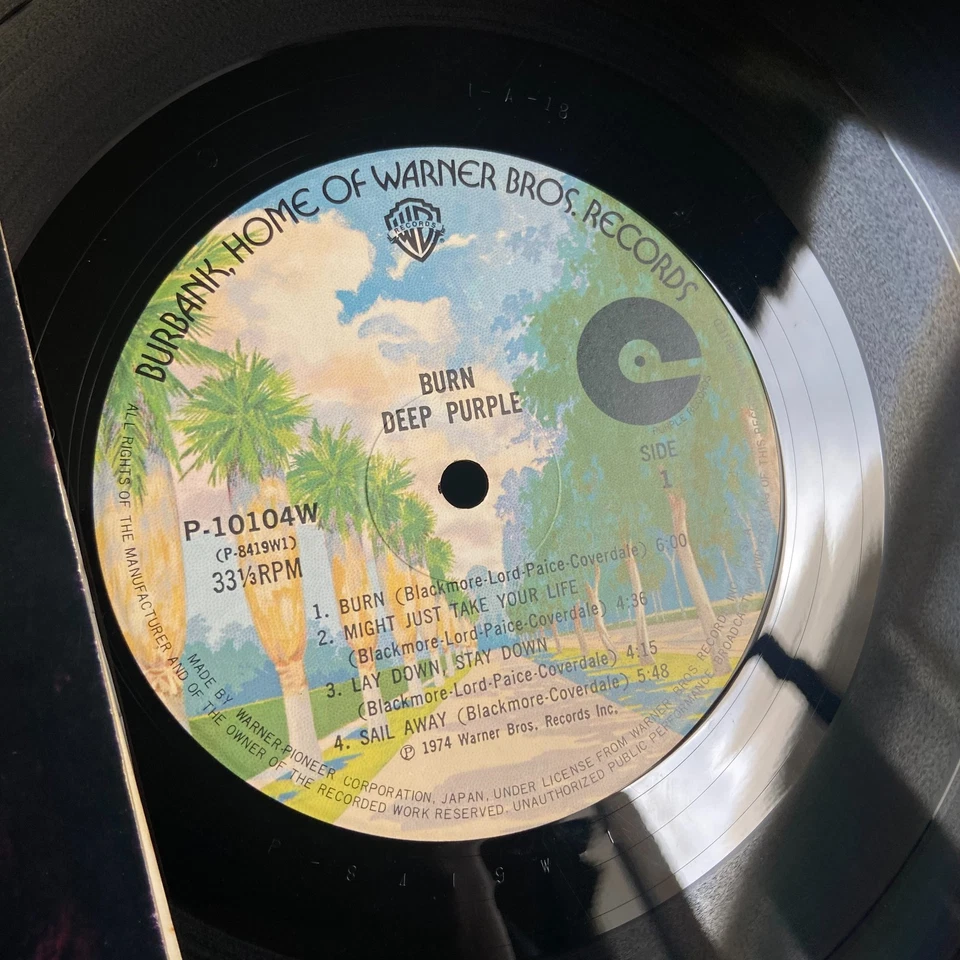 Deep Purple - Burn LP 1976 Japanese Pressing w/OBI P-10104W NM - Image 4 of 4