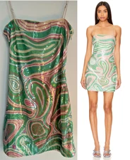 NWT Rhode Caspian Dress Sequin Mini Size 4 Revolve Sparkle Party Y2K 90s $425