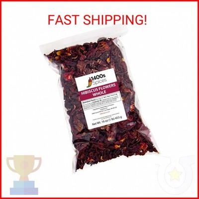 1lb Dried Whole Hibiscus Flowers and Petals, Flor de Jamaica, Sorrel Flower, Zob