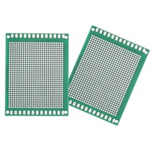 2Pcs Breadboard Solderable Board 80mm x 60mm Green Circuit PCB Board