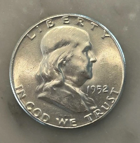 1952-P Franklin Half Dollar - AU - About Uncirculated - 90% Silver