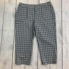 Weekends by Chico's Capri Pants sz 2 12 Patterned Inseam 22" Lightweight Black