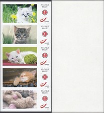 Belgium 2012- MNH stamps. Mi Nr.: 4229. Strip of 5  Cats ........ (EB) AR-12489
